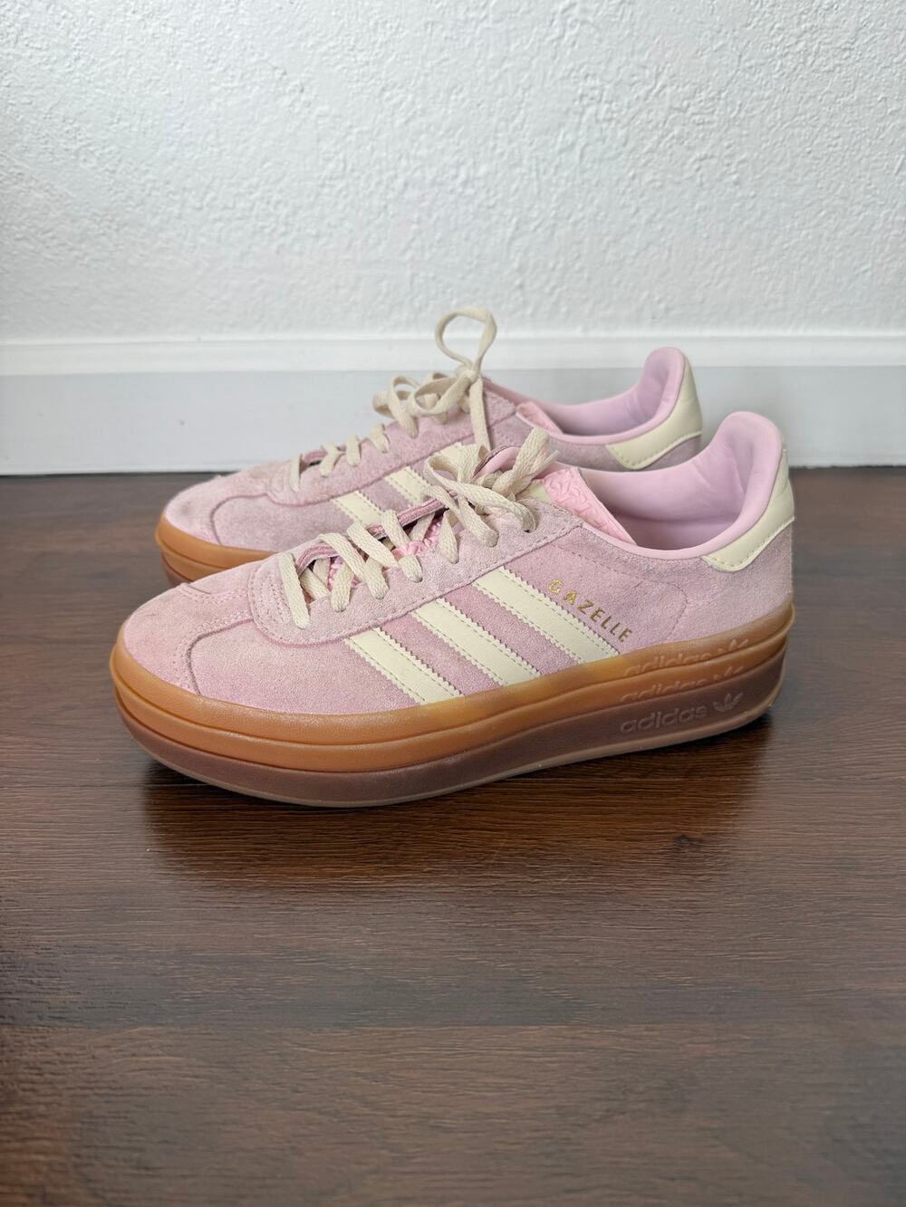 Adidas Gazelle Bold Sandy Pink Sz 7 Bubblegum Platform Sole Casual Preppy